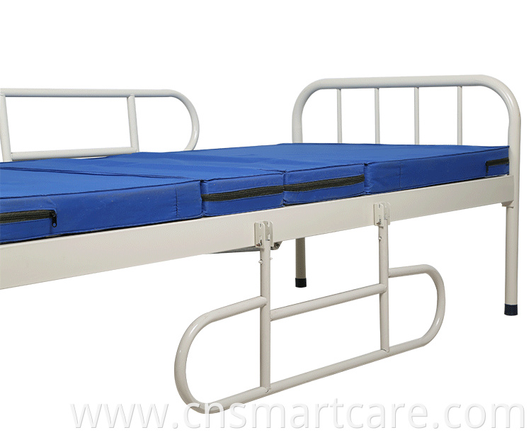 Full Epoxy Powder Coated One Crank Manual Hospital Folding Bed For Patient